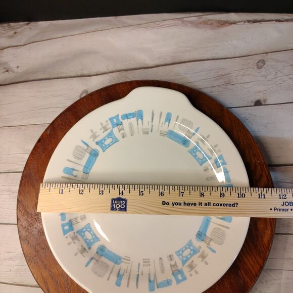 Royal China Blue Heaven Pattern Round 11 5/8"‎ Handled Cake Plate Platter - Picture 4 of 6